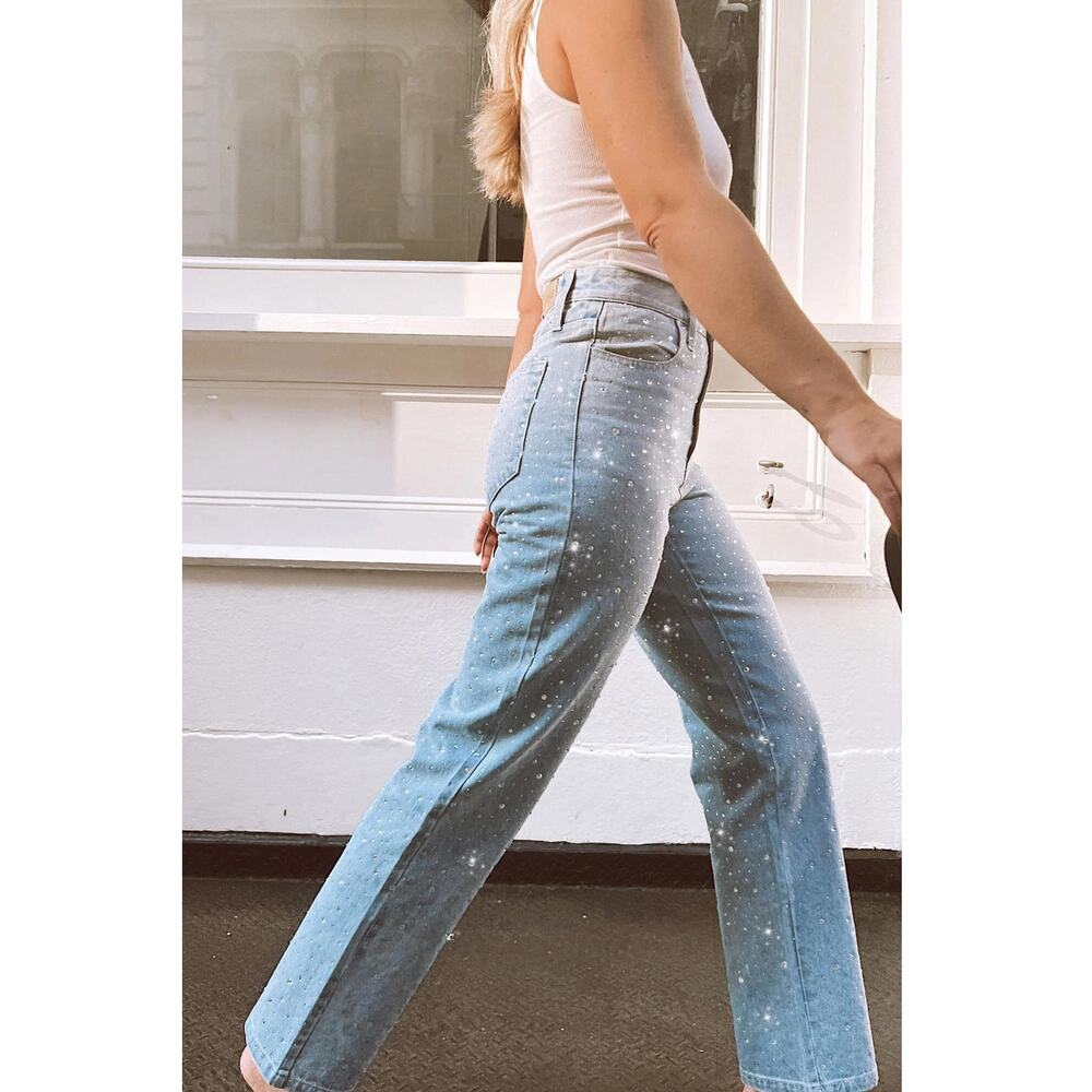 Show Me Your Mumu Icon Jeans in Embellished Indigo Size 25 NWT